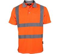 Ultimate UCI Vizwell Haute Visibilité Hommes Polo Travail Sécurité - Orange - Orange, X-Large