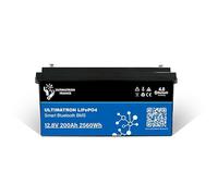 ULTIMATRON - Batterie Lithium 12.8V 200Ah Pro LiFePO4 Smart BMS avec Bluetooth