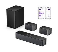 ULTIMEA 5.1 Barre de Son, Barre de Son TV Con Subwoofer e Altoparlanti Posteriori, Barres de Son avec Bluetooth, Système de Son Surround 3D, 320W Soundbar avec App Contrôle, Home Cinema, Poseidon D50