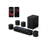 ULTIMEA 7.1 Barre de Son TV, Barres de Son 330W pour Home Cinema, Système de Son Surround Virtuel pour TV, Soundbar avec Caisson de Basse, 4 Haut-parleurs Surround, App Contrôle, Opt/AUX/BT, Aura A40