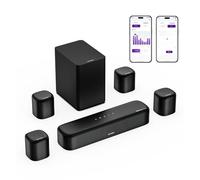 ULTIMEA 7.1 Canaux Barre de Son avec Dolby Atmos, Système de Son Surround avec 4 Haut-parleurs Surround, Barre de Son TV avec APP, Soundbar avec Caisson de Basses pour Home Cinéma, HDMI eARC, Aura A60