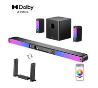 ULTIMEA 9.1 ch Barre de Son Dolby Atmos avec Caisson de basses, 470 W, avec lumière RVB, Apollo S90