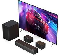 ULTIMEA Barre de son 5.1 pour téléviseur avec audio 3D immersif, caisson de basses sans fil puissant, contrôle indépendant des basses et surround, Bluetooth 5.3 et application, système home cinéma