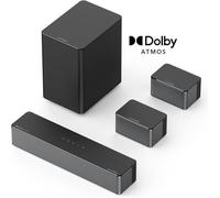 ULTIMEA Barre de son 5.1ch Dolby Atmos avec Caisson de basses + 2 enceintes, Bass et Surround Réglable, HDMI eARC, Poseidon M4T