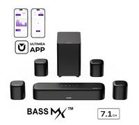 ULTIMEA Barre de Son 7.1 canaux - avec 4 Enceintes Surround et 1 Caisson de Basses - 350 W - Aura S4T