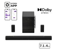 ULTIMEA Barre de Son - Série Skywave - Système 7.1.4ch avec Enceintes Surround - avec Caisson de basse sans Fil de 10"" - 980 W