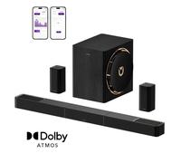 ULTIMEA Barre de Son - Skywave X60 - Système Surround 7.1.4ch pour Home Cinéma - avec Caisson de basse sans Fil de 8"" - 840 W