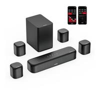 ULTIMEA Barre de Son TV 7.1 avec Dolby Atmos, Haut-Parleur TV avec App, Système de Cinéma Maison 3D Surround avec 4 Enceintes Surround et Subwoofer, HDMI eARC de 350W, Bluetooth, Aura A60