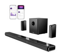 ULTIMEA Barre de Son TV 9.1 canaux avec 2 Enceintes arrière, système détachable, Caisson de Basses 6,5″, Barre de Son RGB, 470W en Puissance de crête, HDMI/Opt/AUX/BT, Apollo S90