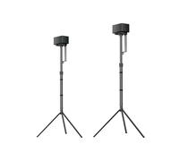 ULTIMEA Lot de 2 Supports d'enceintes Universels Réglables en Hauteur, Noir, Extensibles de 62 cm à 93 cm, pour Enceintes Satellites et de Bibliothèque, Capacité de Charge jusqu'à 3 kg, Steady 310