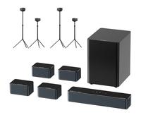 Ultimea Poseidon D80 Boom Barre de son 7.1 + 2 paires de pieds d'enceintes Steady 300, Dolby Atmos, puissance de crête de 500 W, contrôle par application, égaliseur 10 bandes,Bluetooth 5.3