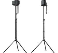 ULTIMEA Steady 310 - Lot de 2 Supports d’Enceintes universels Noirs, réglables en Hauteur de 62 à 93 cm, pour Enceintes Satellites et de bibliothèque, Charge maximale de 3 k