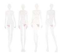 ULTNICE Ensemble de règle de dessin tendance, pour femme, motifs humanoïdes, vêtements de mesure, règles courbes françaises pour femme, couture patchwork