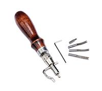 Ultnice Kit de 7 pièces pour le travail du cuir (gravure, coupe-bordures, couture, biseautage)