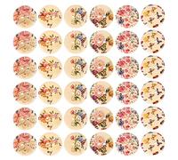 ULTNICE Lot de 100 boutons en verre en forme de fleur à 2 trous en bois pour couture de vêtements, fournitures de couture pour projets de bricolage (styles mixtes), 20 mm