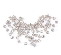 ULTNICE Lot de 100 rivets en métal avec strass, 7 mm
