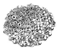 ULTNICE Lot de 100 Rivets Ronds en métal de 6 mm pour Bricolage en Cuir Chaussures Bracelet