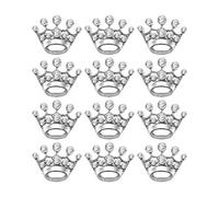 ULTNICE Lot de 12 diadèmes en forme de couronne pour fête de mariage (argent)