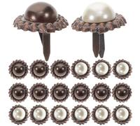 ULTNICE Lot de 20 attaches parisiennes en papier avec perles violettes pour loisirs créatifs, décoration, scrapbooking (couleurs mélangées)