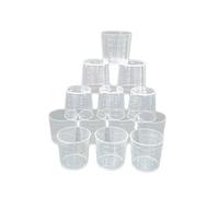 ULTNICE Lot de 25 gobelets doseurs en plastique de 60 ml avec graduations claires pour mesurer la précision Utilisation polyvalente pour la cuisson, la pâtisserie et le laboratoire