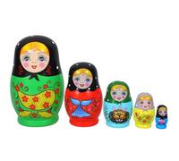 Ultnice Lot de 5 poupées russes gigognes Matriochka en bois pour fille