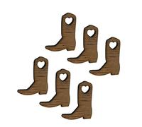ULTNICE Lot de 50 bottes de cowboy miniatures en bois pour décoration de fête de mariage