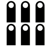 Ultnice Lot de 6 en bois Panneau de porte Cintre recto-verso Tableau en bois porte étiquette d'avertissement pour hôtel Panneau de porte Décoration Pendentif