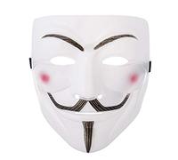 Ultra 5 Blanc Adultes Guy Fawkes Masque Hacker Anonyme Halloween Déguisement Adultes Enfants Jouer Anon Masque Déguisement Adultes Enfants Masque Costume Party Props Hacker Masque Accessoire