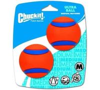 Ultra Ball de Chuckit!, le balle résistante et polyvalente pour chien, 2 balles en caoutchouc Ø 6.5 cm