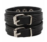 Ultra Boucle Gothique Noire Steampunk Bracelet Emo Punk Cyber Poignet Poignet Hommes Femmes Bracelets Biker Rock Vintage Gothique Style Adulte Hommes Bracelets Femmes Poignet Cyber Goth