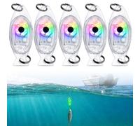 Ultra-Bright Fish Trap Lamp, 5 Pcs LED Underwater Fishing Lures (Color)