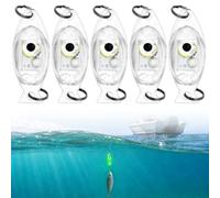 Ultra-Bright Fish Trap Lamp, 5 Pcs LED Underwater Fishing Lures (White)