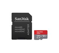 SanDisk Ultra - Carte mémoire flash (adaptateur microSDXC vers SD inclus(e)) - 128 Go - A1 / UHS-I U1 / Class10 - microSDXC UHS-I G