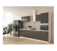 Ultra Cuisine Complete Avec Colonne Four Et Plan De Travail Inclus L 300 Cm - Gris Mat Gris