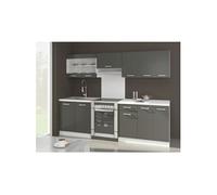 ULTRA Cuisine complete avec plan de travail L 2m40 7 éléments mat Gris