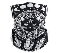 Ultra-Douce Bande De Cheveux Chat Lunaire Cristal Sorcière Rétro Gothique Sombre Echarpe Gaiter Séchage Rapide Chapeaux Demi-Visage pour Extérieur Homme Vélo
