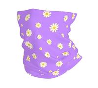 Ultra-Douce Décoration faciale, Cache-Cou Joli Jardin de Fleurs de Marguerites Violettes Élastique Protection du Visage pour Randonnée Moto Extérieur