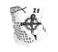 Ultra-Douce Écharpe Demi-Visage,Jésus est Mon Dieu, Mon Roi, Mon Seigneur, Mon Sauveur. Religion,Bande de Cheveux Anti-UV Headwrap pour Cyclisme Vélo Jogging 26X30cm