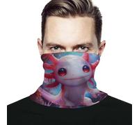 Ultra-Douce Protection du Visage,Impression d'un Adorable Axolotl sous-Marin,Écharpe Tube Anti-UV Echarpe Gaiter pour Jogging Ski Course à Pied 26X30cm