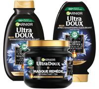 Ultra Doux - Coffret Routine Au Charbon Magnétique Et À L'huile De Fleur De Nigelle - Pour Les Cheveux Normaux À Gras[Z452]