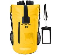 Ultra Dry Adventurer Sac à Dos étanche avec Pochette étanche pour téléphone - Idéal pour Bateau, Kayak, pêche, Rafting, Natation, Camping et Snowboard