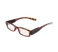Ultra écaille Marron 0.50 Adultes LED Lunettes de Lecture Nuit éclairées Hommes Femmes Presbytie Dioptrie avec Lumières Puissance Dioptre Force Lentilles Grossissantes