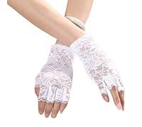 Ultra fin, sans doigts pour le cyclisme, gants de protection solaire, féminin, élasticité anti-UV, gant en maille pointue, demi-doigt pour femme, court avec décor floral pour maille