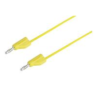Ultra-flexible Cordon de mesure [Banane mâle 4 mm - Banane mâle 4 mm ] 2.00 m jaune MSB-300 10 A