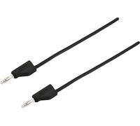 Ultra-flexible Cordon de mesure [Banane mâle 4 mm - Banane mâle 4 mm ] 2.00 m noir MSB-300 10 A