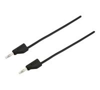 Ultra-flexible Cordon de mesure [Banane mâle 4 mm - Banane mâle 4 mm ] 25.00 cm noir MSB-300 10 A