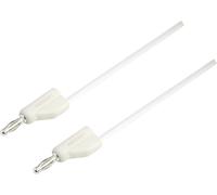 Ultra-flexible Cordon de mesure [Banane mâle 4 mm - Banane mâle 4 mm ] 5.00 m blanc MSB-300 10 A