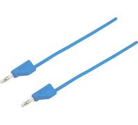 Ultra-flexible Cordon de mesure [Banane mâle 4 mm - Banane mâle 4 mm ] 5.00 m bleu MSB-300 10 A