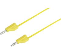 Ultra-flexible Cordon de mesure [Banane mâle 4 mm - Banane mâle 4 mm ] 5.00 m jaune MSB-300 10 A