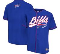 Ultra Game Button Up Mesh Shirt en Maille boutonnée en Jersey de Baseball Game Day, Couleur de l'équipe, Medium Homme
